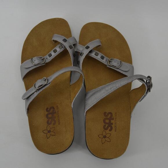 SAS Jett Toe Loop Slide Women's Sandals USA Size 9.5M Gray - Picture 9 of 14